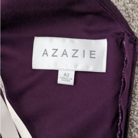 Azazie Calla Dress in Grape, size 2 - Picture 9 of 12